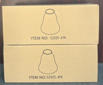 (2) Boxes Of 4 Glass Blown Bubble Light Fixtures