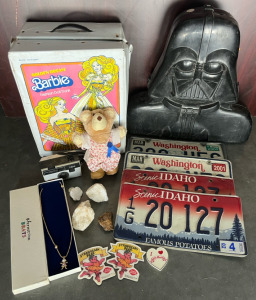 Darth Vader Character Collector Case, Barbie Case With Dolls, License Plates, Camera, Bratz Birthstone Necklace & More