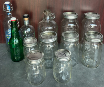Small, Medium & Large Canning Jars, & Bottles