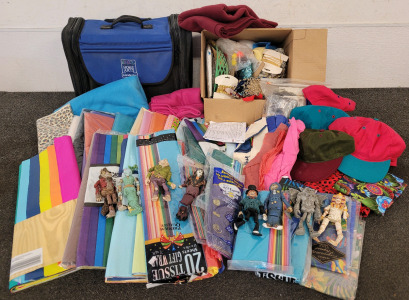 Tissue Paper, Art Bag, Kooky Spooky II Sitters, And Craft Supplies