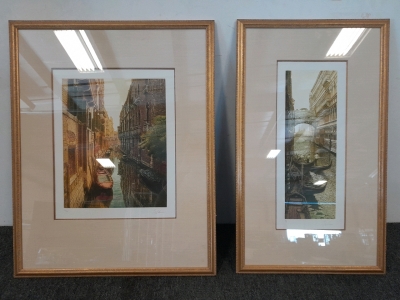 (2) Framed Watercolor Paintings of Venice