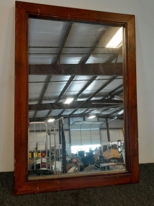 3'4" x 2'4" Large Wood Framed Mirror