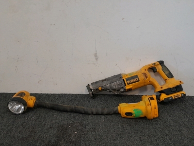 Dewalt Sawzall, Adjustable Light & (2) Battery's