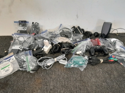 Large Variety of Electronics Including Mice, Controller, Cords, Extension Cables & More
