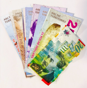 Foreign Bill (Bank Of Israel) and Non Negotiable Collectible Polymer Bank Notes "Artic Territories"