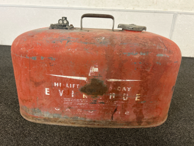 6 Gallon OMC Gasoline Gas Fuel Tank, Vintage Outboard Boat Motor Gas Can