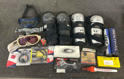 Fox Racing Titan And Swift Sport Knee Shin Guards, Vintage 1990&rsquo;s Smith Airflow Ski/Snowboard Goggles, WPS Motorcycle Ignition Cord, Prime Line Power Parts, And More