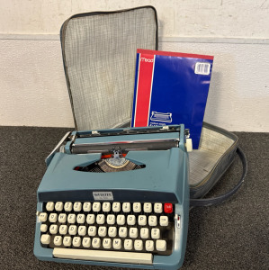 Webster XL-500 with Case and Typing Paper.