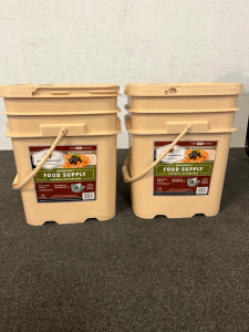 2 16.5 Lb. Emergency Food Supply Containers Net Weight 7.5 KG