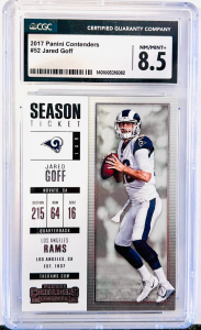 2017 Panini Contenders #52 Jared Goff Graded Card- NM/Mint+ 8.5