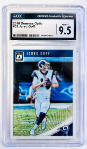 2018 Donruss Optic #52 Jared Goff CGC 9.5 Graded Sports Trading Card