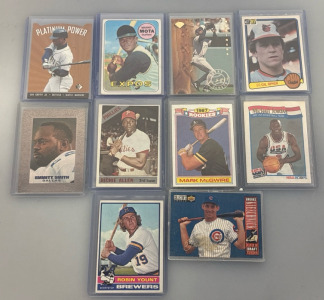 Variety Of (10) Baseball/Football/Basketball Cards