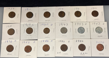 Variety Of Wheat Pennies