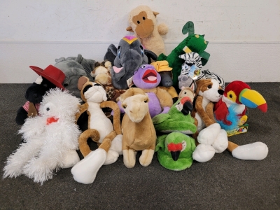 Clean Stuffed Animals, Including Elephant, Giraffe, Dogs, Marry From "Madagascar", And More