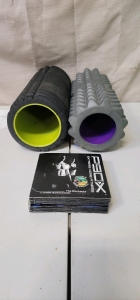 (2) TriggerPoint GRID Foam Rollers And P90X Extream Home Fitness DVDs