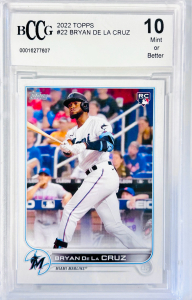 BCCG 2022 Topps #22 Bryan De La Cruz Graded Card- Mint 10