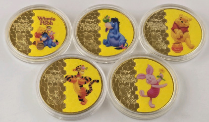 Set of (5) Disney "Winnie the Pooh & Friends" Collector Coins