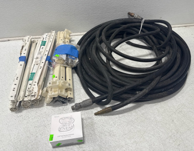 (1) Air Compressor Hose & A Bunch Of Drawer Hardware & Wireless Earbuds