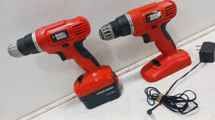 (2) Black + Decker Drills