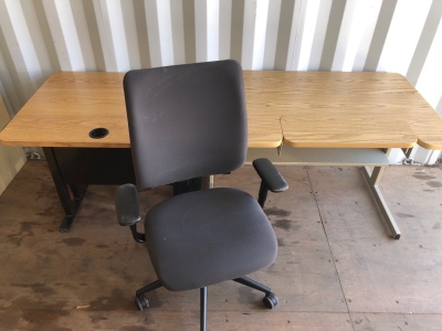 Desk, Side Desk, And Chair