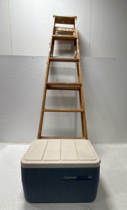 (1) Ladder & (1) Coleman Polylite 34 Cooler