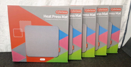(5) Cybrixus Heat Press Mats, 15" x 15"