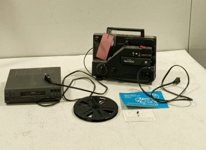 (1) RCA 8mm Video Cassette Recorder and (1) Dual 8 Silent Movie Projector