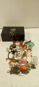 (1) Jewelry Box Full of Assorted Costume Jewelry