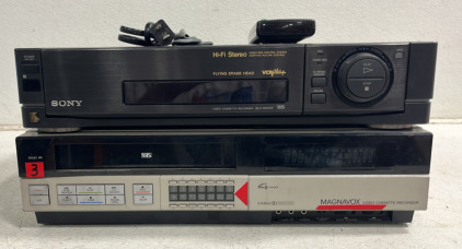 (1) Song Hi-Fi Stereo (1) Magnavox Video Cassette Recorder