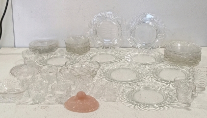 (1) Large Lot of Cambridge Crystal and Glassware Collectibles