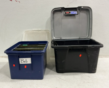 (2) File Storage Containers