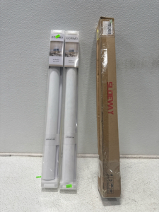 (2) Genimo 100% Blackout Roller Shade 20x72- White & Soft Close Drawer Inserts