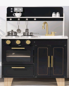 (1) ROBUD Wooden Kitchen Playset - Obsidian