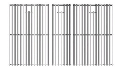 (1) 3-Piece Stainless Steel Cooking Grate Set 17" x 28.7"