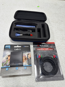 (1) REDLOOK Red Light Therapy Device (1) BEM Bluetooth Mini Mobile Speaker (1) Radioshack 6ft Component Video Cable