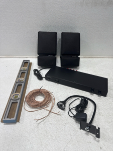 (1) AudioSource AD1002 With Pulk Audio M3 II Soeakers (1) Level & (1) Reading Light