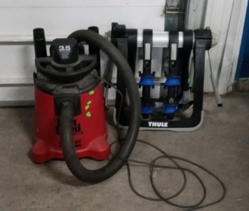 (1) Dirt Devil Shop Vac and (1) Thule Bike Rack