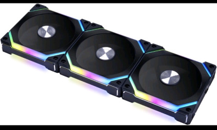 (1) Lian Li UNI Fan SL120 V2 RGB Black 3x 12cm Fan Pack with Controller - UF-SL120V2-3B