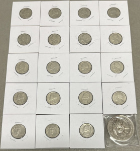 (20) Jefferson Nickels with 1986 Liberty Coin, U.S. Mint