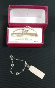 (1) Silver Plated Genuine Crystal Bracelet and (1) Nadri Bracelet