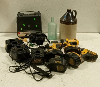 (1) Lot of DeWalt Drills, Camera, Drill Chargers and More!
