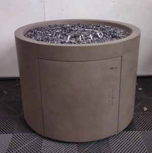 FlamePro Painted Steel Patina Gas Fire Pit-Grey