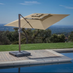 Sunbrella- 12' 3-Teir Square Cantilever Umbrella