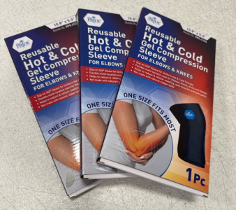 (3) *NEW* Med-Pride Reusable Hot & Cold Gel Compression Sleeve For Elbows & Knees- One Size Fits Most