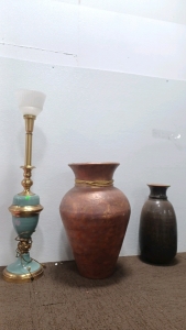 (1) Light lamp & (2) Vases.