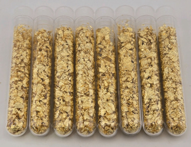 (8) Bottles of Gold Flake/Leaf Gold