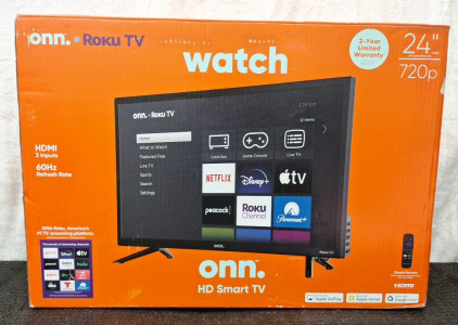 (1) ONN - 24" 720p HD Smart Roku TV