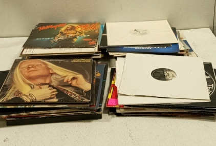 (1) Lot of 50+ Vinyl Records From Different Genres