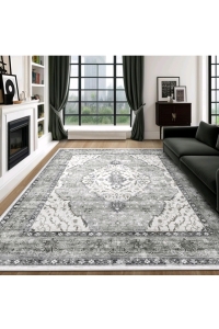 8'x10' Area Rug Blue and White and Dogado 26cm Titanium Fry Pan