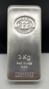 One KG Fine Silver Bar
